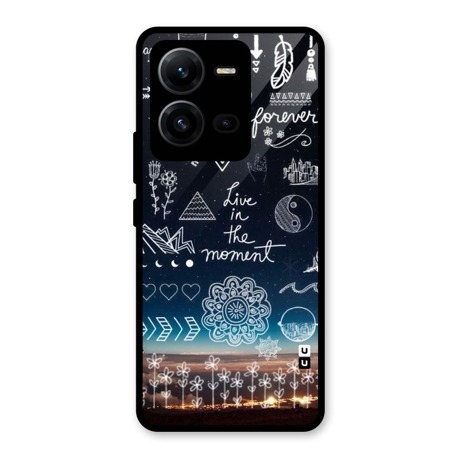 Live In The Moment Glass Back Case for Vivo V25