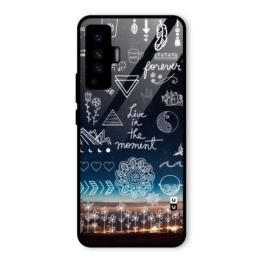 Live In The Moment Glass Back Case for Vivo X50