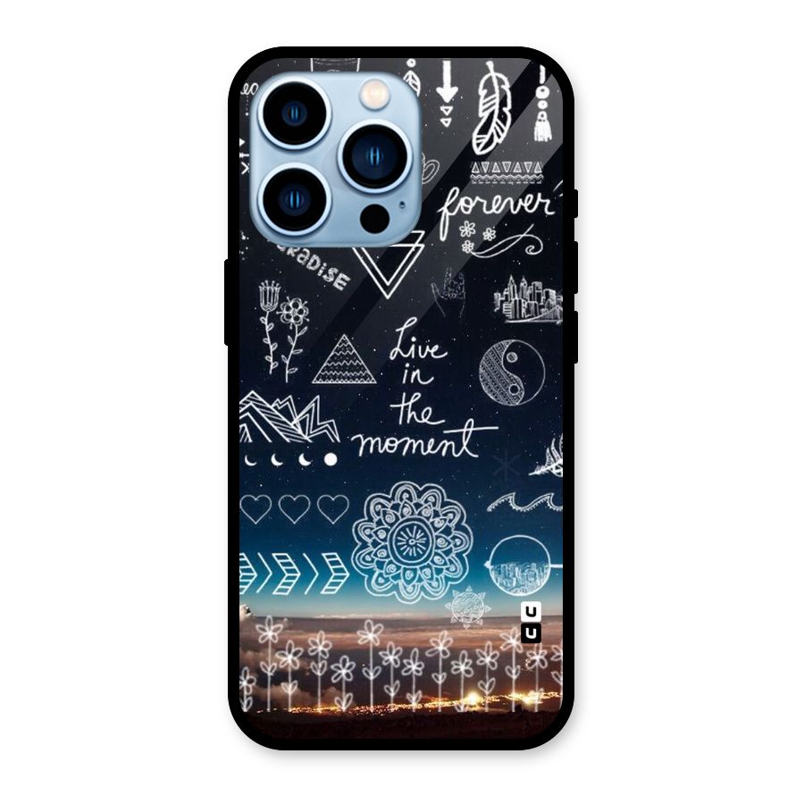 Live In The Moment Glass Back Case for iPhone 13 Pro