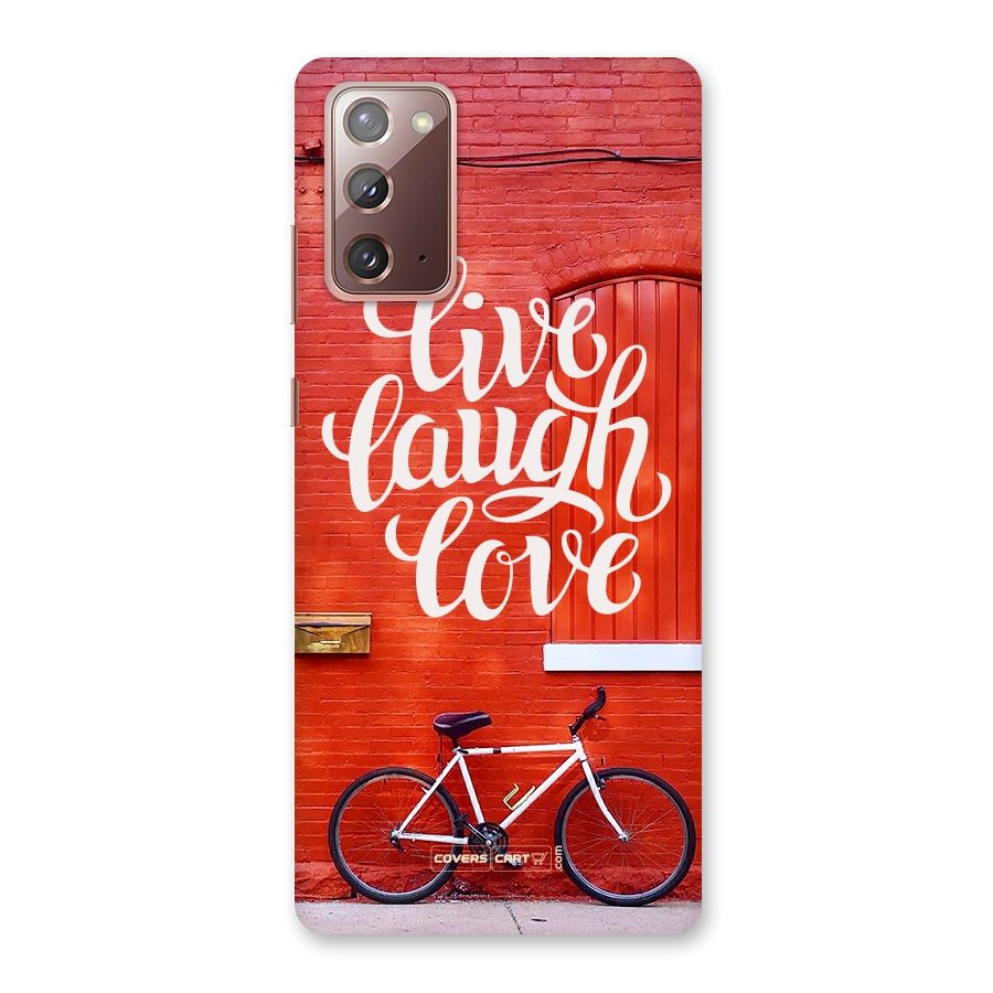 Live Laugh Love Back Case for Galaxy Note 20