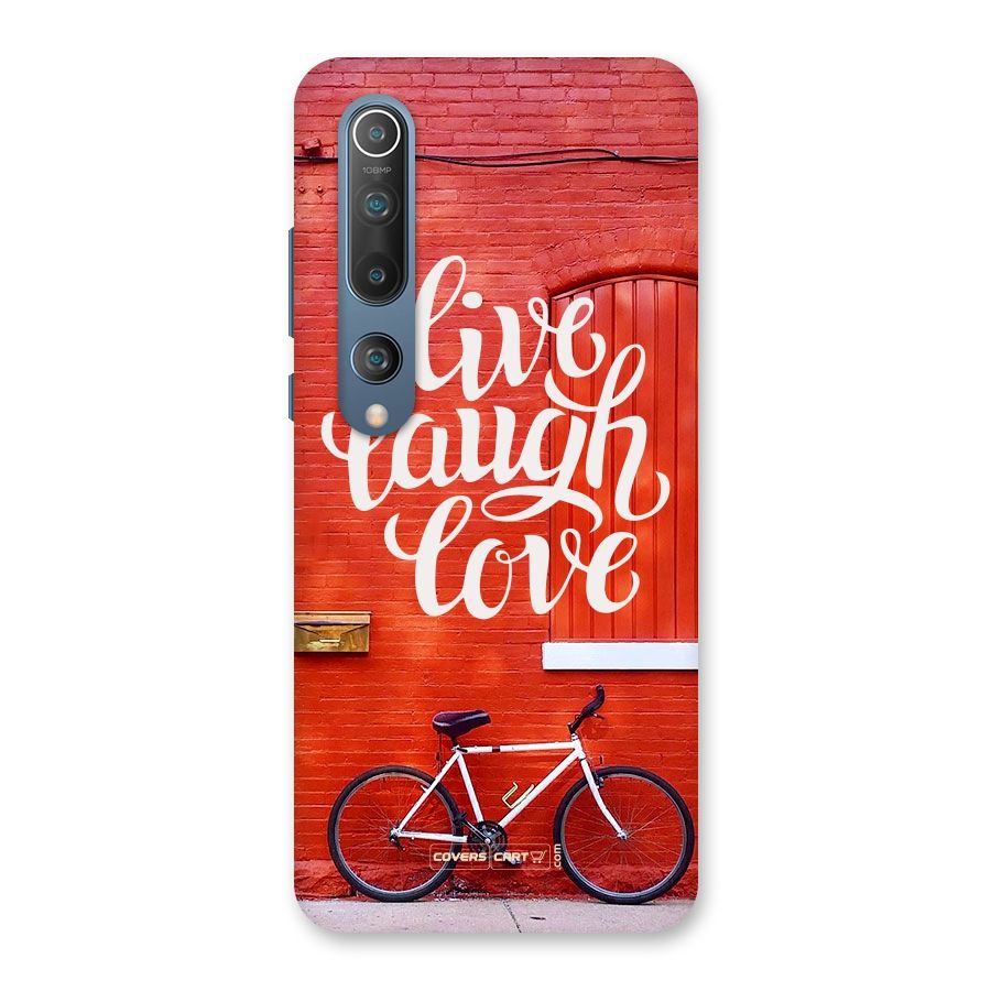 Live Laugh Love Back Case for Mi 10