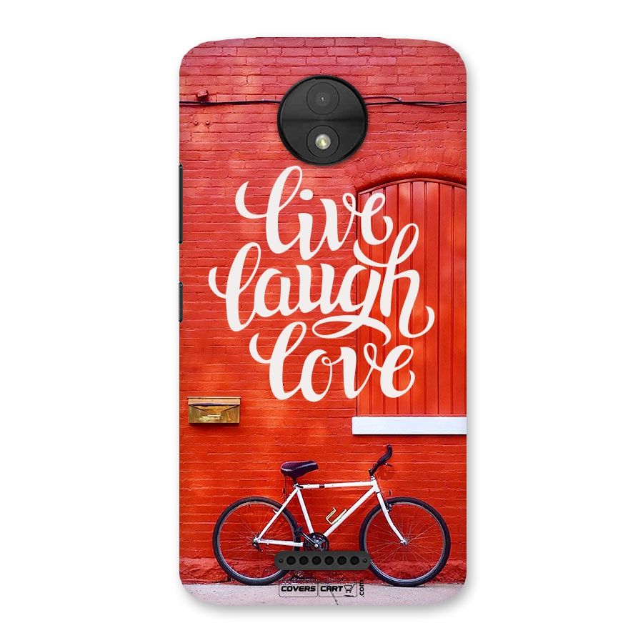 Live Laugh Love Back Case for Moto C