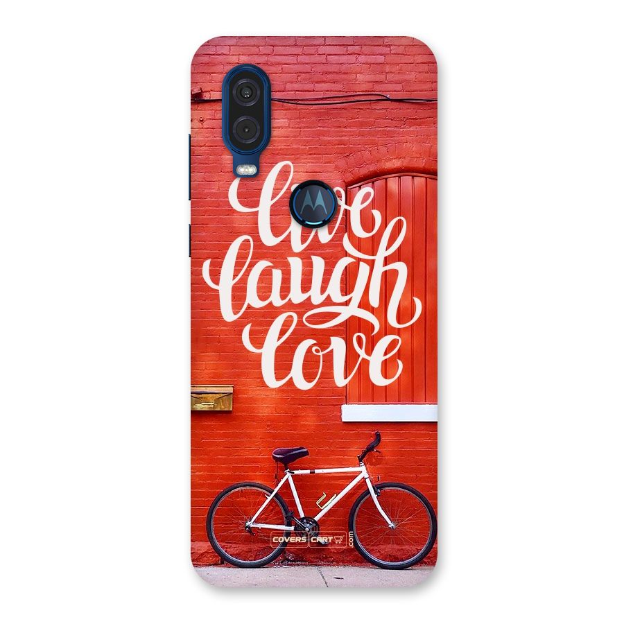 Live Laugh Love Back Case for Motorola One Vision