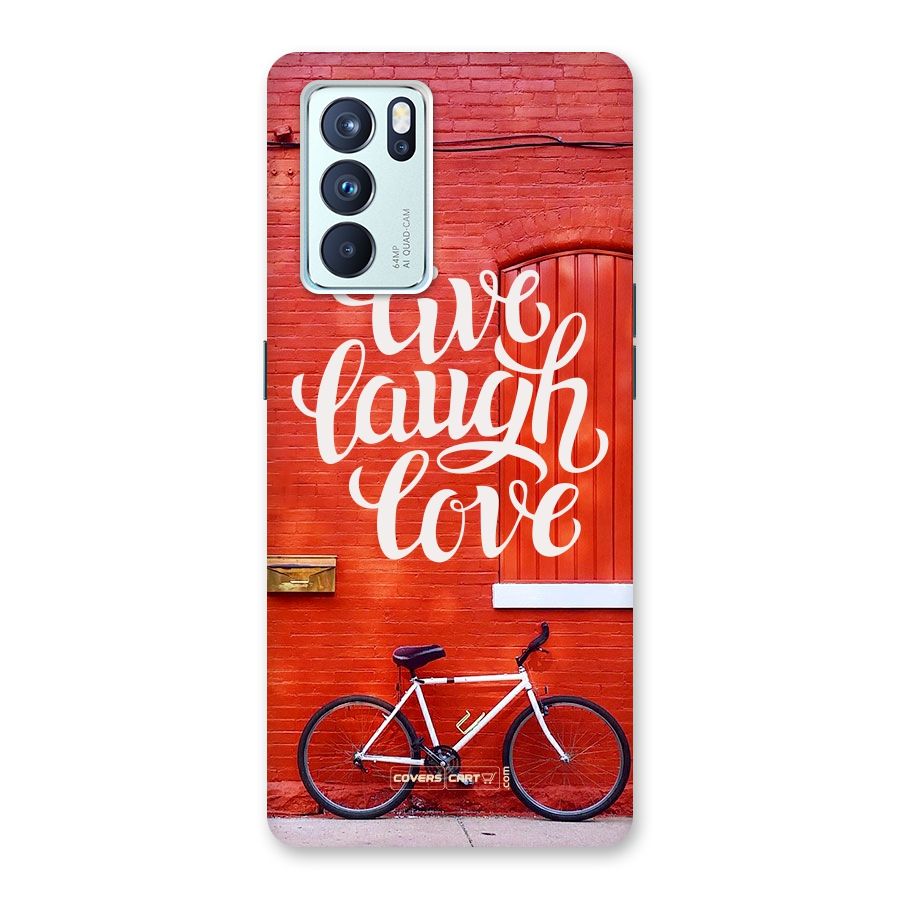 Live Laugh Love Back Case for Oppo Reno6 Pro 5G