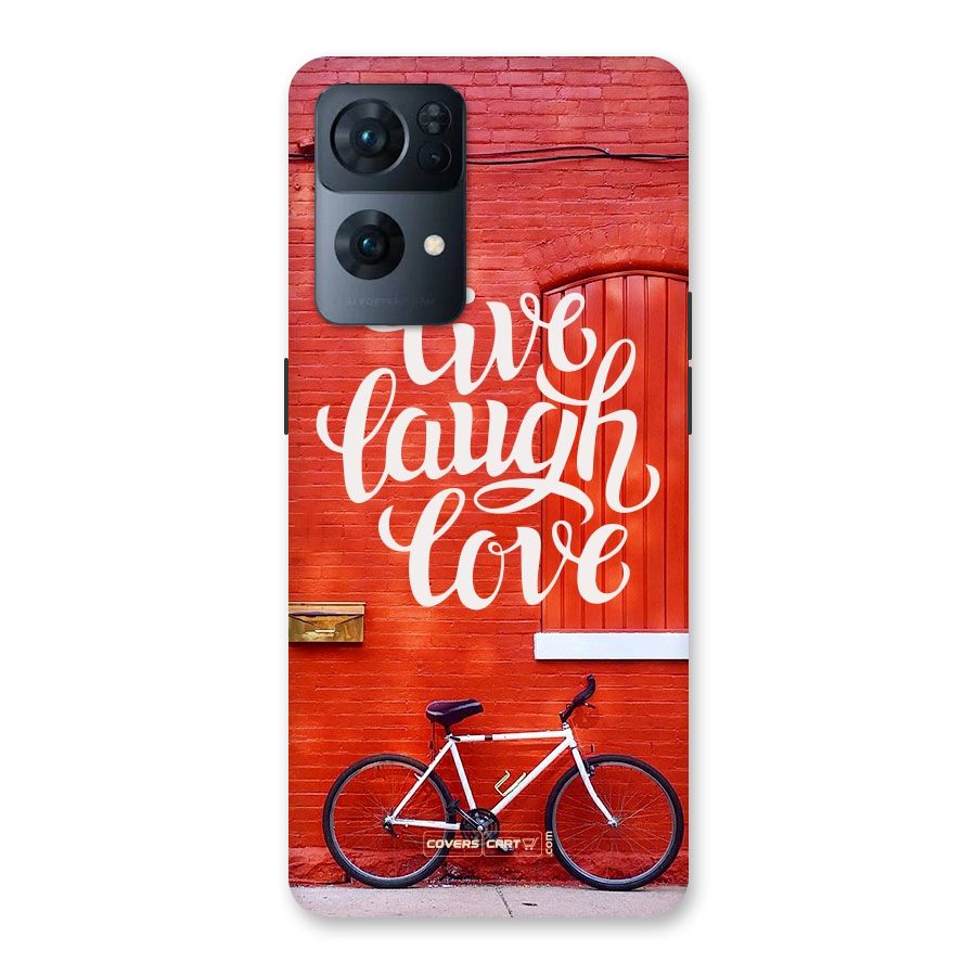 Live Laugh Love Back Case for Oppo Reno7 Pro 5G