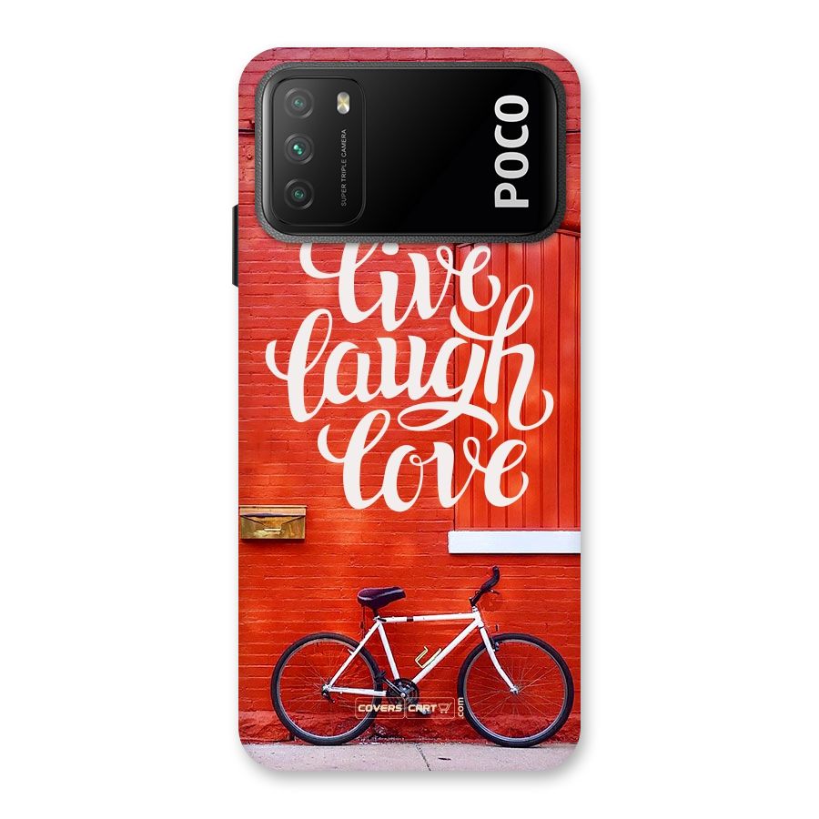 Live Laugh Love Back Case for Poco M3