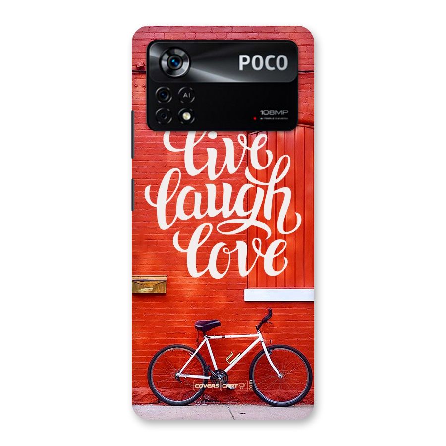 Live Laugh Love Back Case for Poco X4 Pro 5G