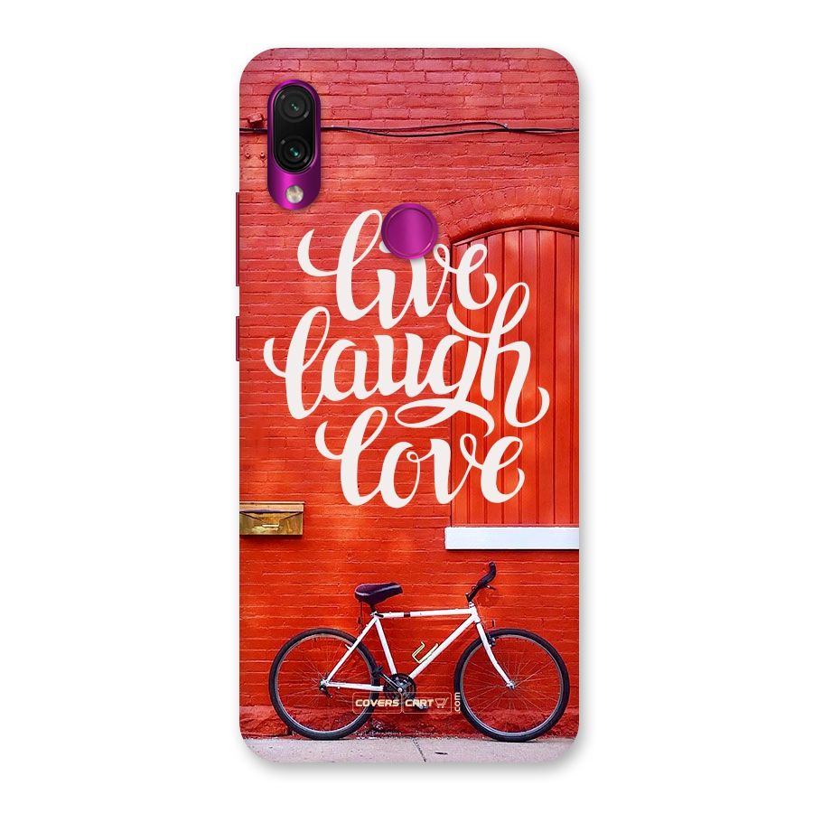 Live Laugh Love Back Case for Redmi Note 7 Pro