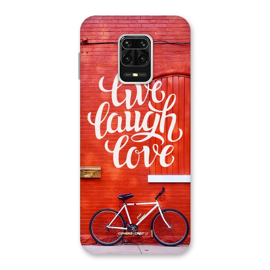 Live Laugh Love Back Case for Redmi Note 9 Pro