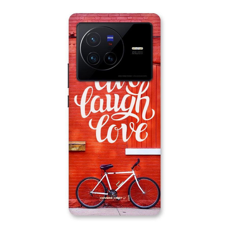 Live Laugh Love Back Case for Vivo X80