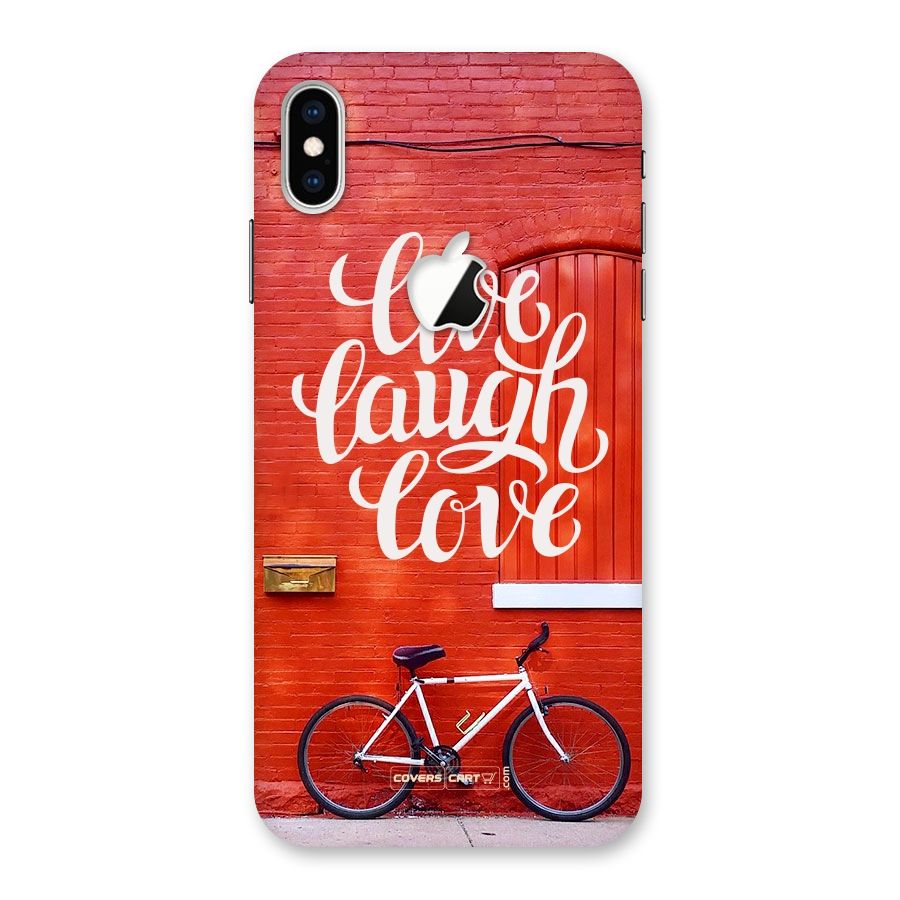 Live Laugh Love Back Case for iPhone XS Max Apple Cut