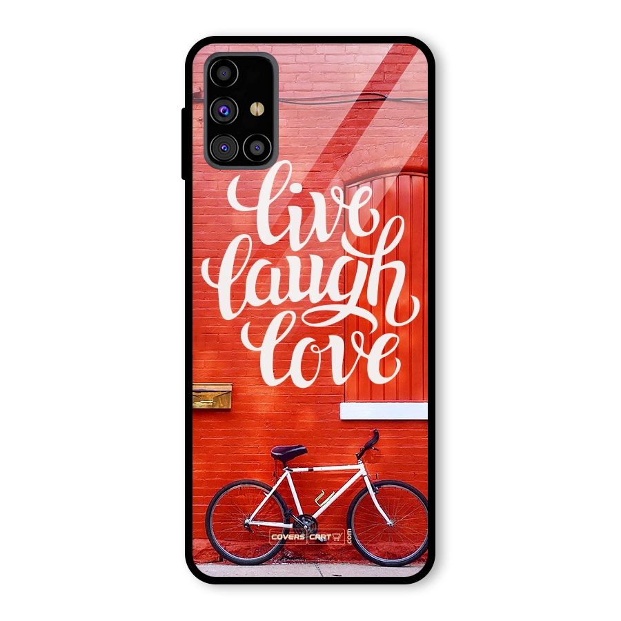 Live Laugh Love Glass Back Case for Galaxy M31s