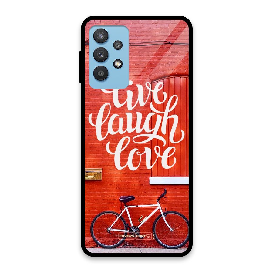 Live Laugh Love Glass Back Case for Galaxy M32 5G