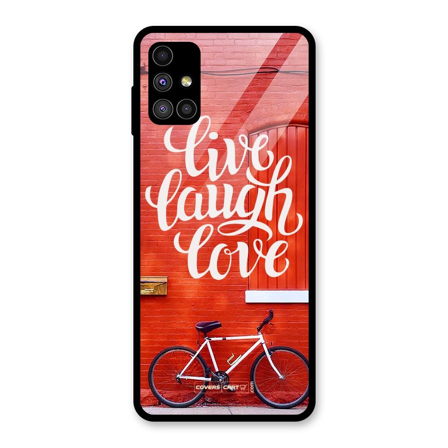 Live Laugh Love Glass Back Case for Galaxy M51