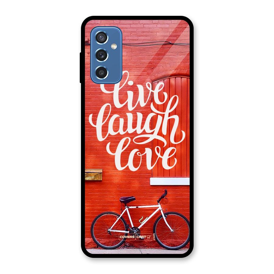 Live Laugh Love Glass Back Case for Galaxy M52 5G