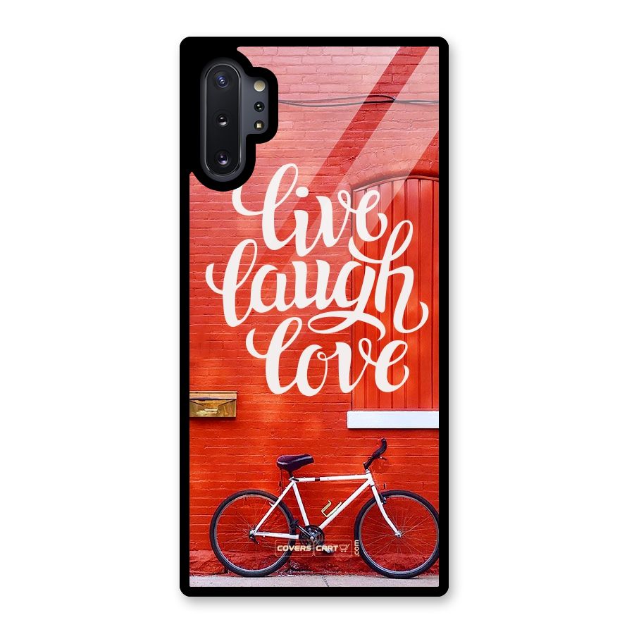 Live Laugh Love Glass Back Case for Galaxy Note 10 Plus
