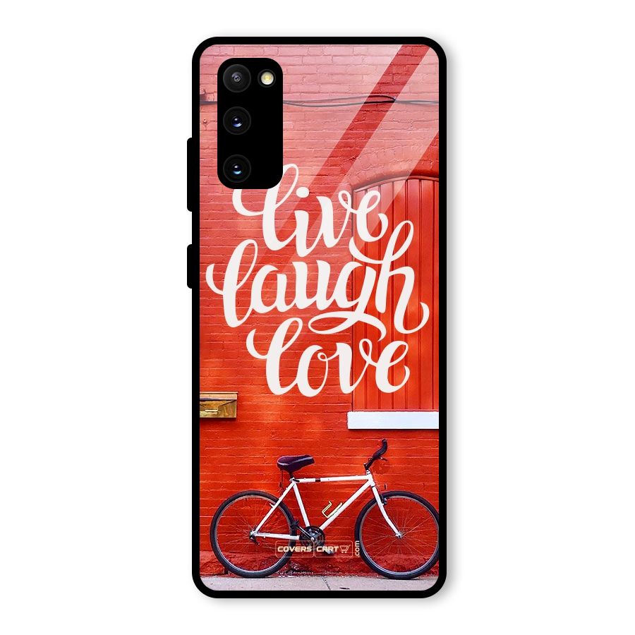 Live Laugh Love Glass Back Case for Galaxy S20 FE