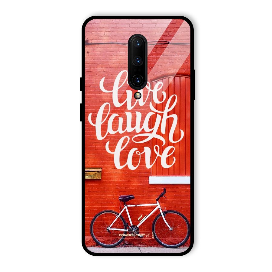 Live Laugh Love Glass Back Case for OnePlus 7 Pro