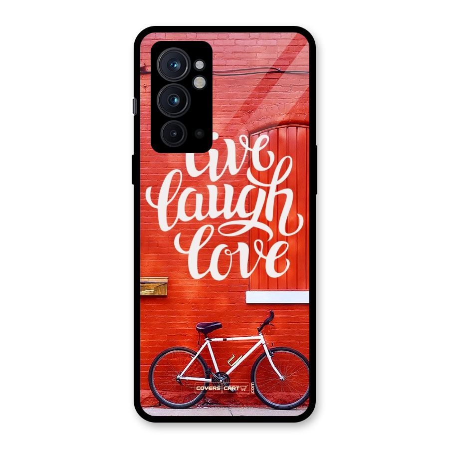 Live Laugh Love Glass Back Case for OnePlus 9RT 5G