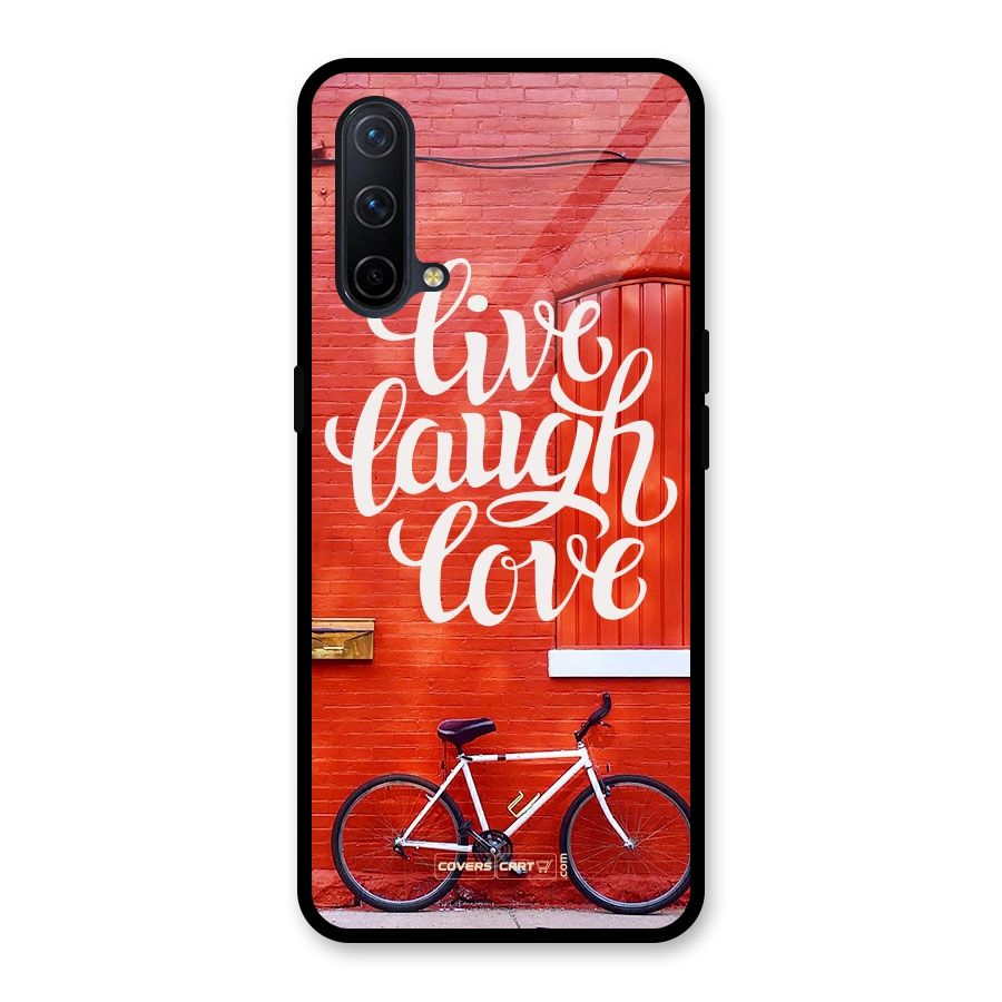 Live Laugh Love Glass Back Case for OnePlus Nord CE 5G