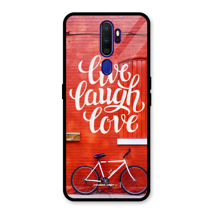 Live Laugh Love Glass Back Case for Oppo A9 (2020)