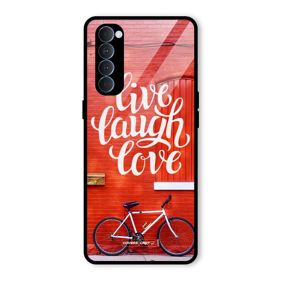 Live Laugh Love Glass Back Case for Oppo Reno4 Pro