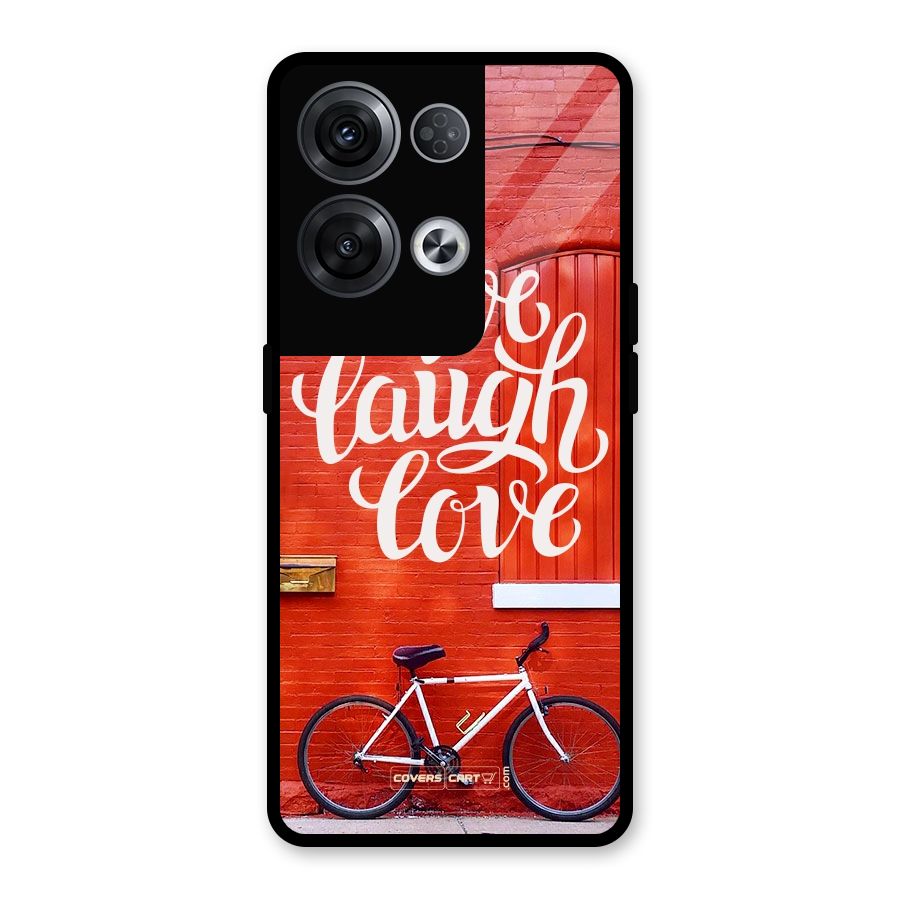 Live Laugh Love Glass Back Case for Oppo Reno8 Pro 5G