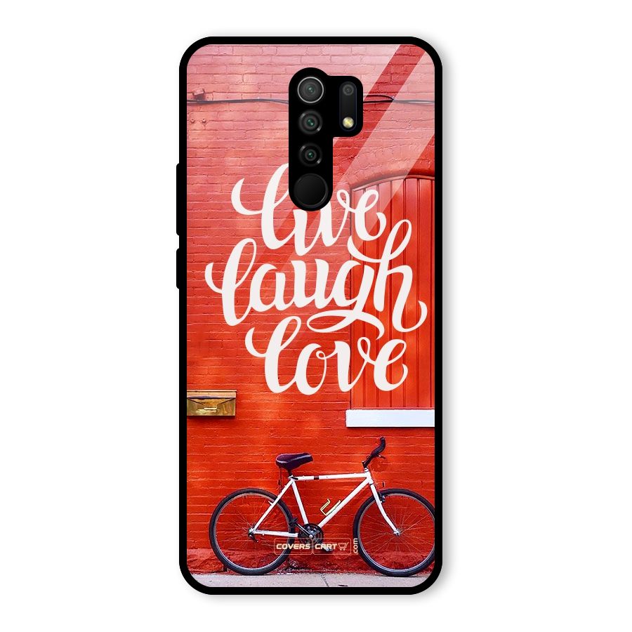 Live Laugh Love Glass Back Case for Poco M2