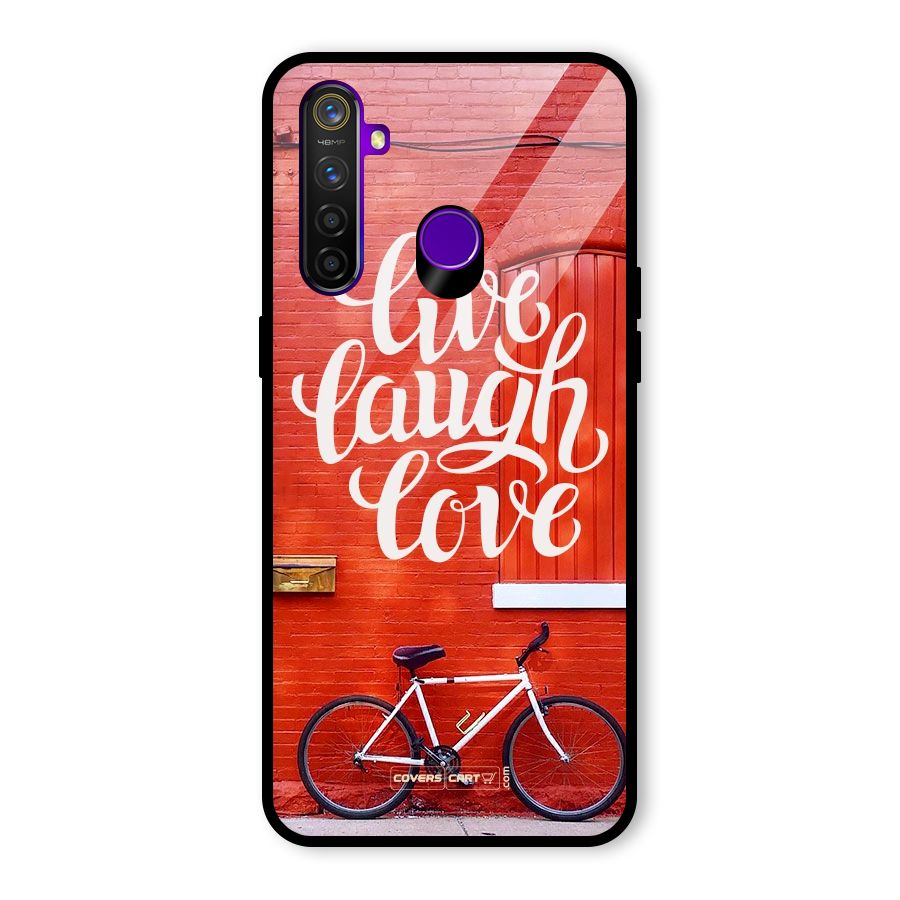 Live Laugh Love Glass Back Case for Realme 5 Pro