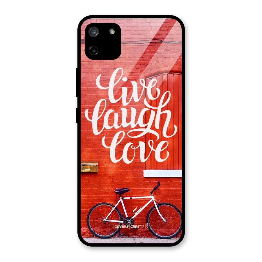 Live Laugh Love Glass Back Case for Realme C11