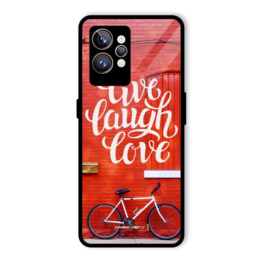 Live Laugh Love Glass Back Case for Realme GT2 Pro
