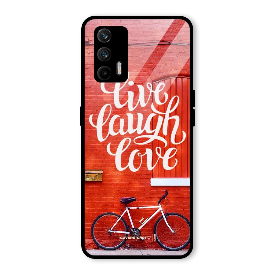 Live Laugh Love Glass Back Case for Realme GT 5G