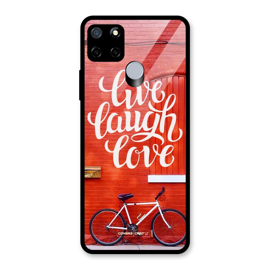 Live Laugh Love Glass Back Case for Realme Narzo 20