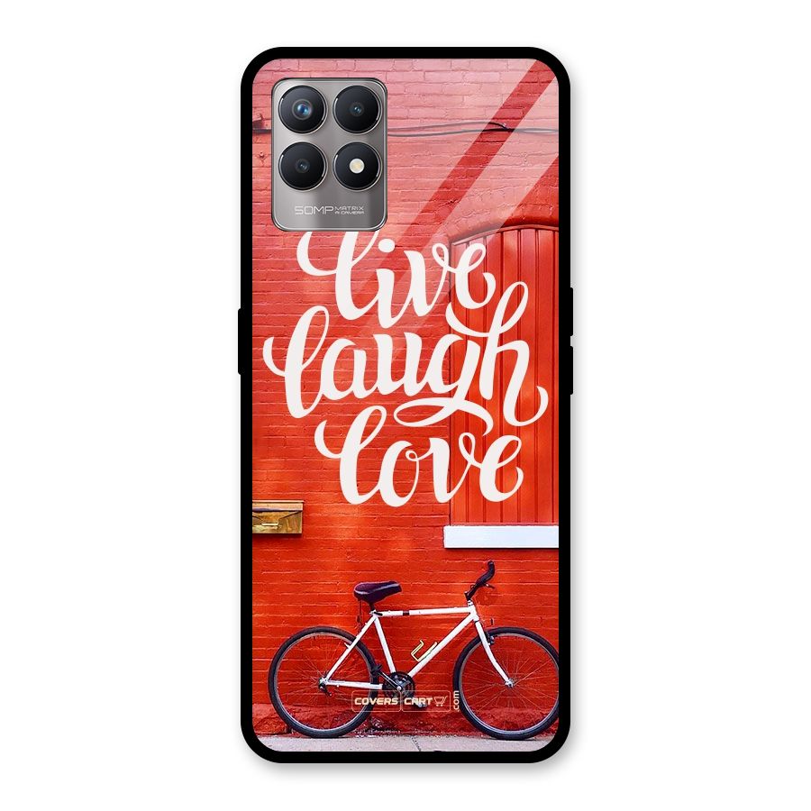 Live Laugh Love Glass Back Case for Realme Narzo 50