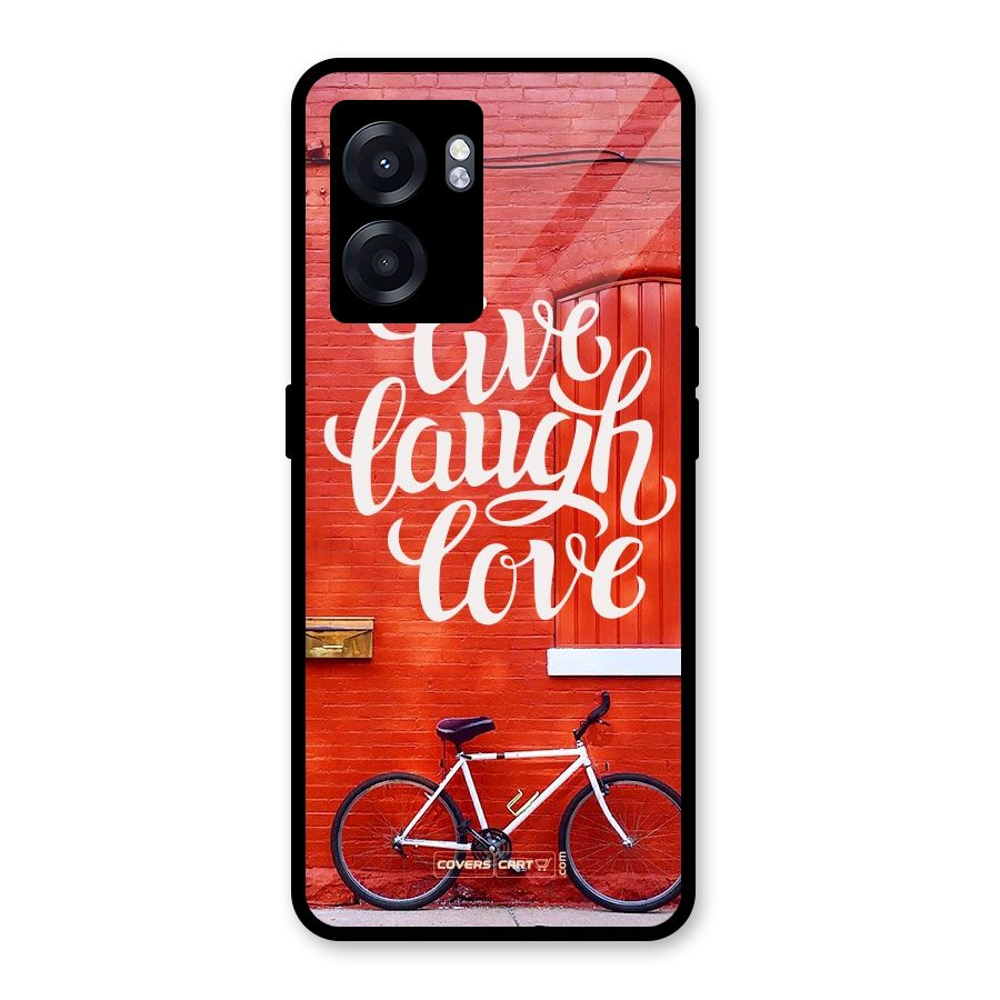 Live Laugh Love Glass Back Case for Realme Narzo 50 5G
