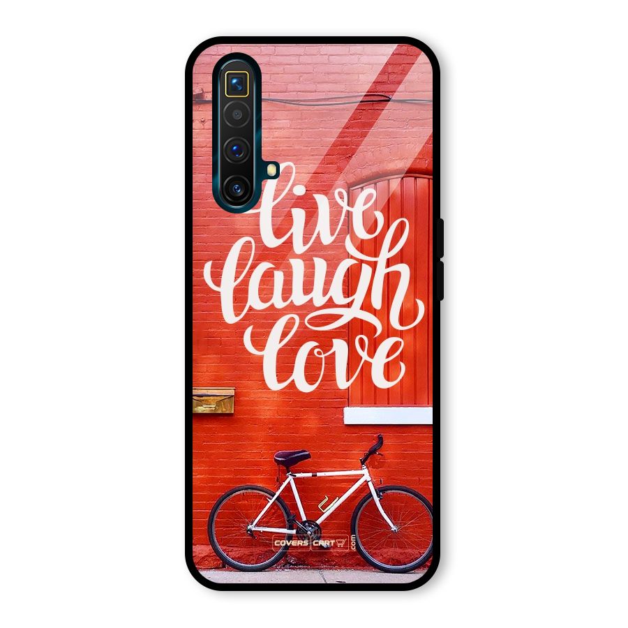 Live Laugh Love Glass Back Case for Realme X3 SuperZoom