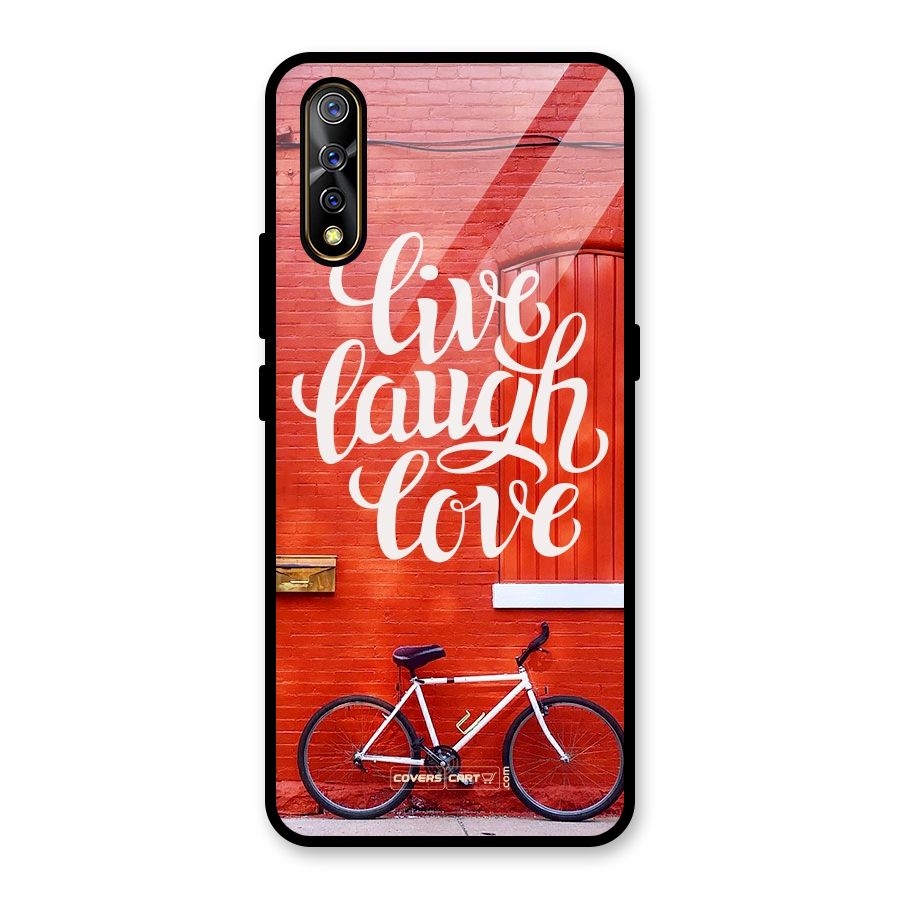 Live Laugh Love Glass Back Case for Vivo S1