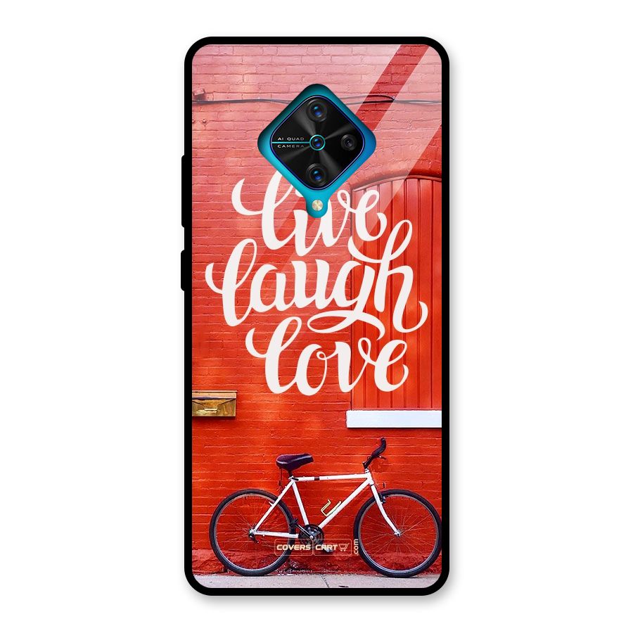 Live Laugh Love Glass Back Case for Vivo S1 Pro
