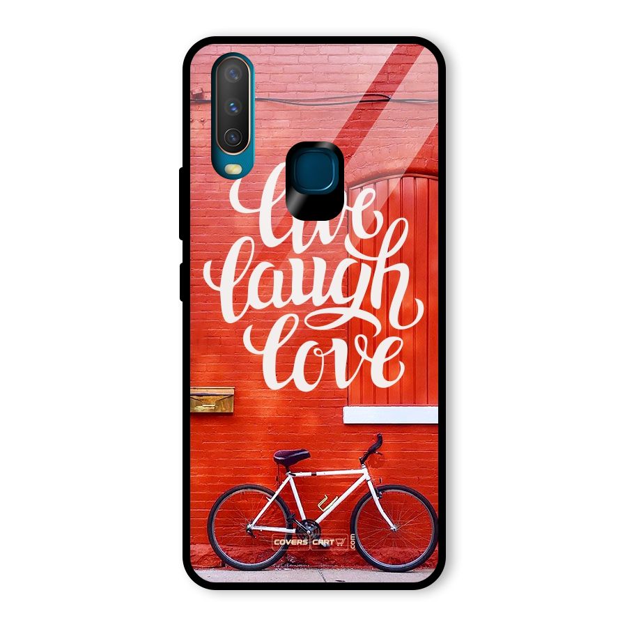Live Laugh Love Glass Back Case for Vivo U10