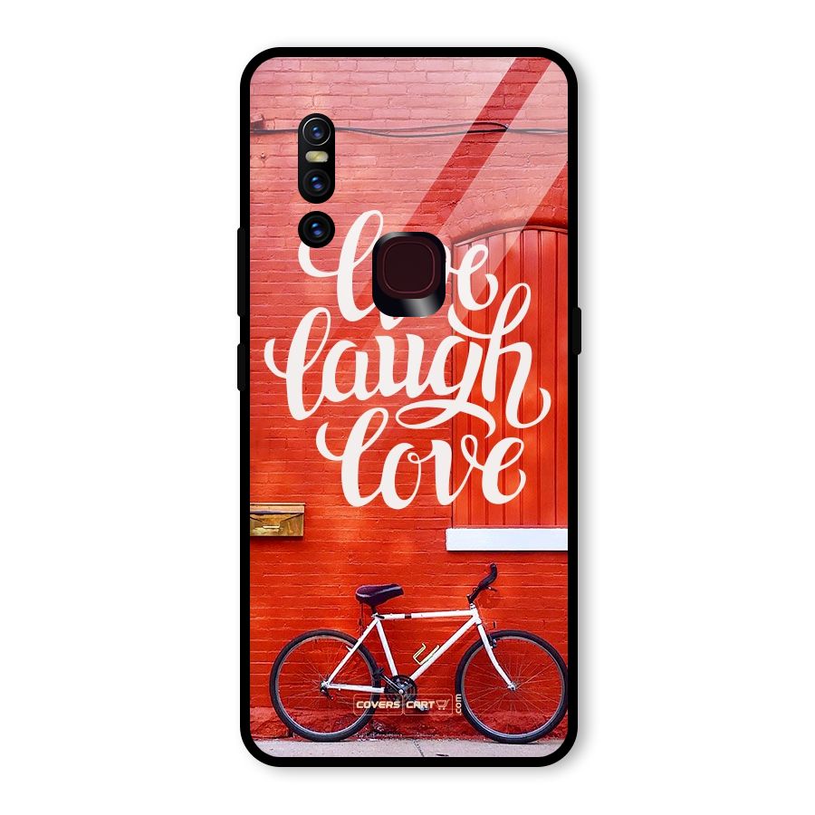 Live Laugh Love Glass Back Case for Vivo V15