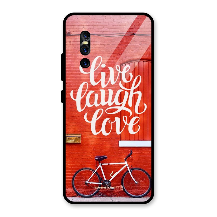 Live Laugh Love Glass Back Case for Vivo V15 Pro