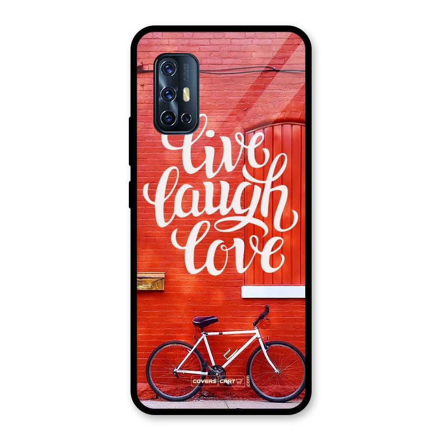 Live Laugh Love Glass Back Case for Vivo V17