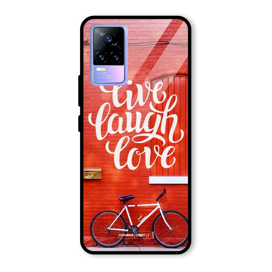 Live Laugh Love Glass Back Case for Vivo Y73