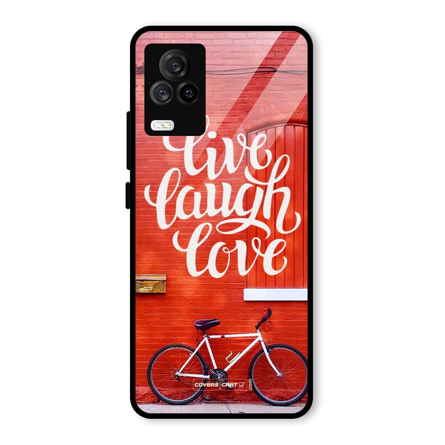 Live Laugh Love Glass Back Case for Vivo iQOO 7 Legend 5G