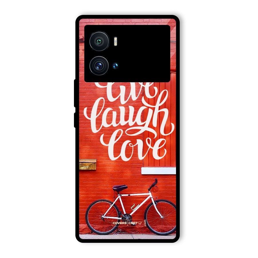 Live Laugh Love Glass Back Case for Vivo iQOO 9 Pro