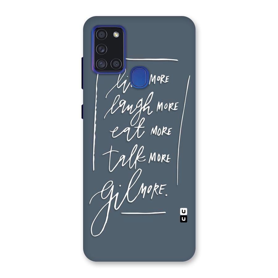 Live Laugh More Back Case for Galaxy A21s