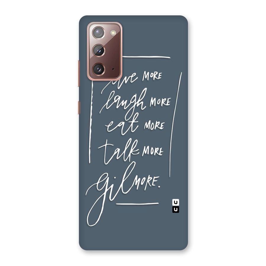 Live Laugh More Back Case for Galaxy Note 20