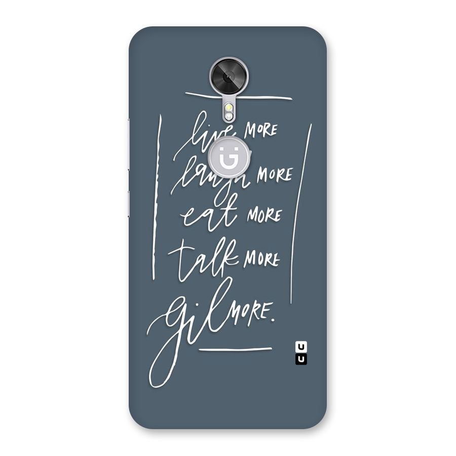 Live Laugh More Back Case for Gionee A1