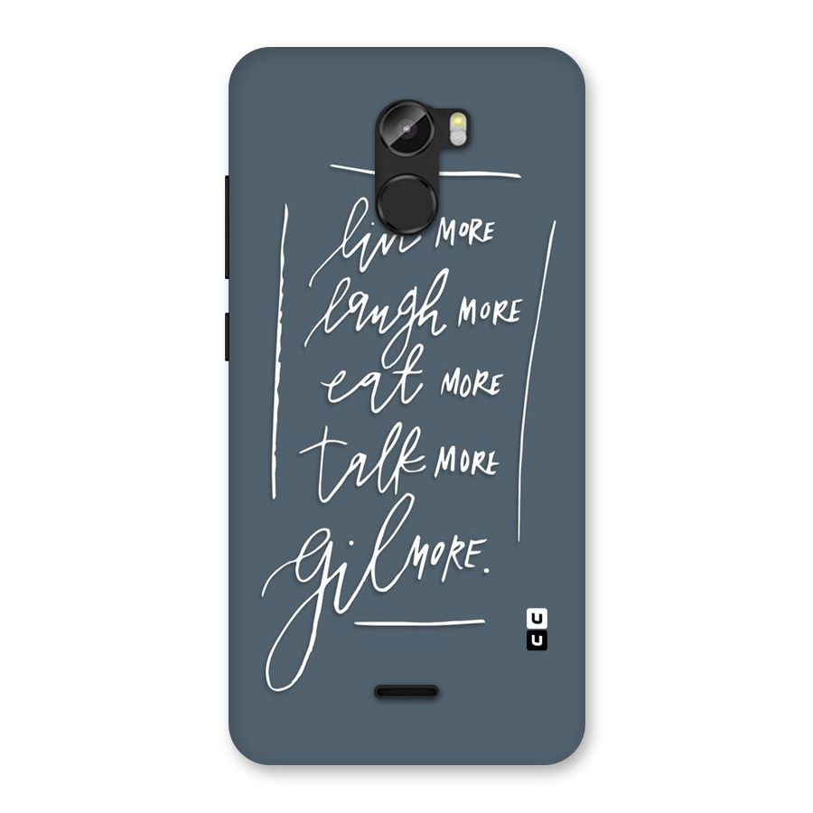 Live Laugh More Back Case for Gionee X1