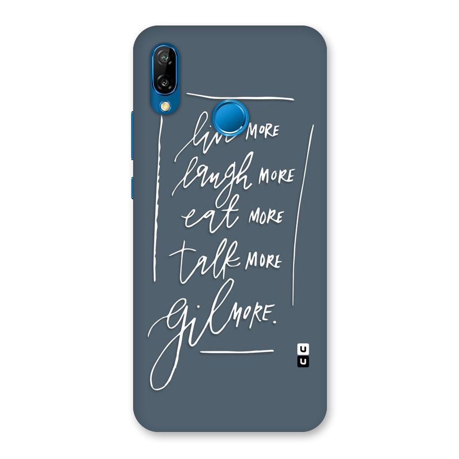 Live Laugh More Back Case for Huawei P20 Lite
